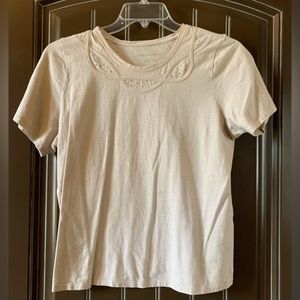 Allison Daley short sleeve T-Shirt, cream, Large